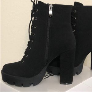 X2B Suede Lace Up Boots